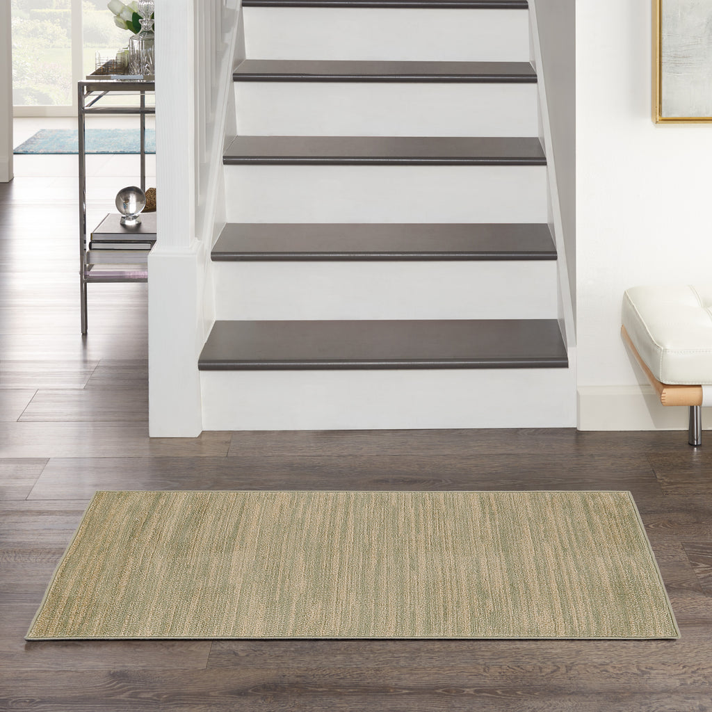 nourison nourison essentials nre01 green gold rug