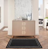 nourison nourison essentials nre02 black ivory rug