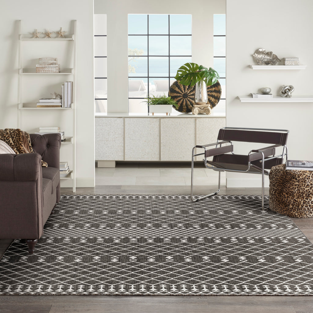 nourison positano pos02 black rug