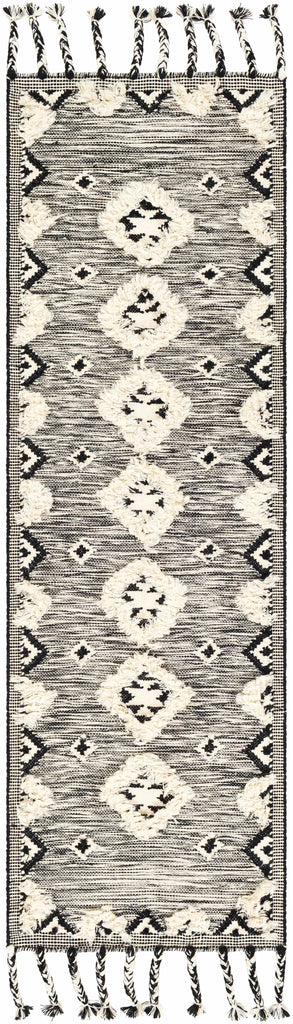 Hauteloom Gardner GRDIR Black Woven/Flatwoven Wool Rug