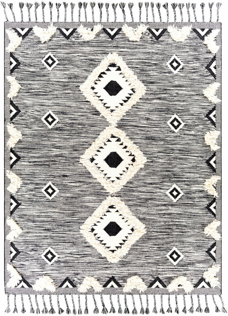 Hauteloom Gardner GRDIR Black Woven/Flatwoven Wool Rug