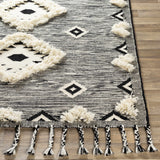Hauteloom Gardner GRDIR Black Woven/Flatwoven Wool Rug