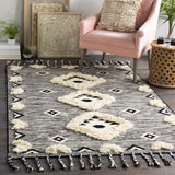 Hauteloom Gardner GRDIR Black Woven/Flatwoven Wool Rug