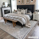 Hauteloom Maulawin MAULA Charcoal Machine Made Polyester Rug