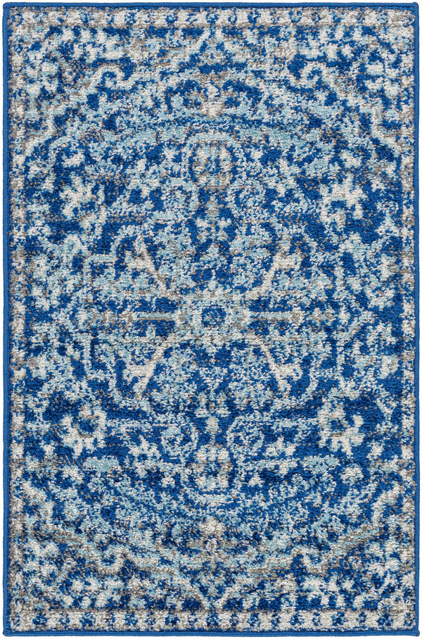 Hauteloom Grenora GREN Teal Machine Made Polypropylene Rug