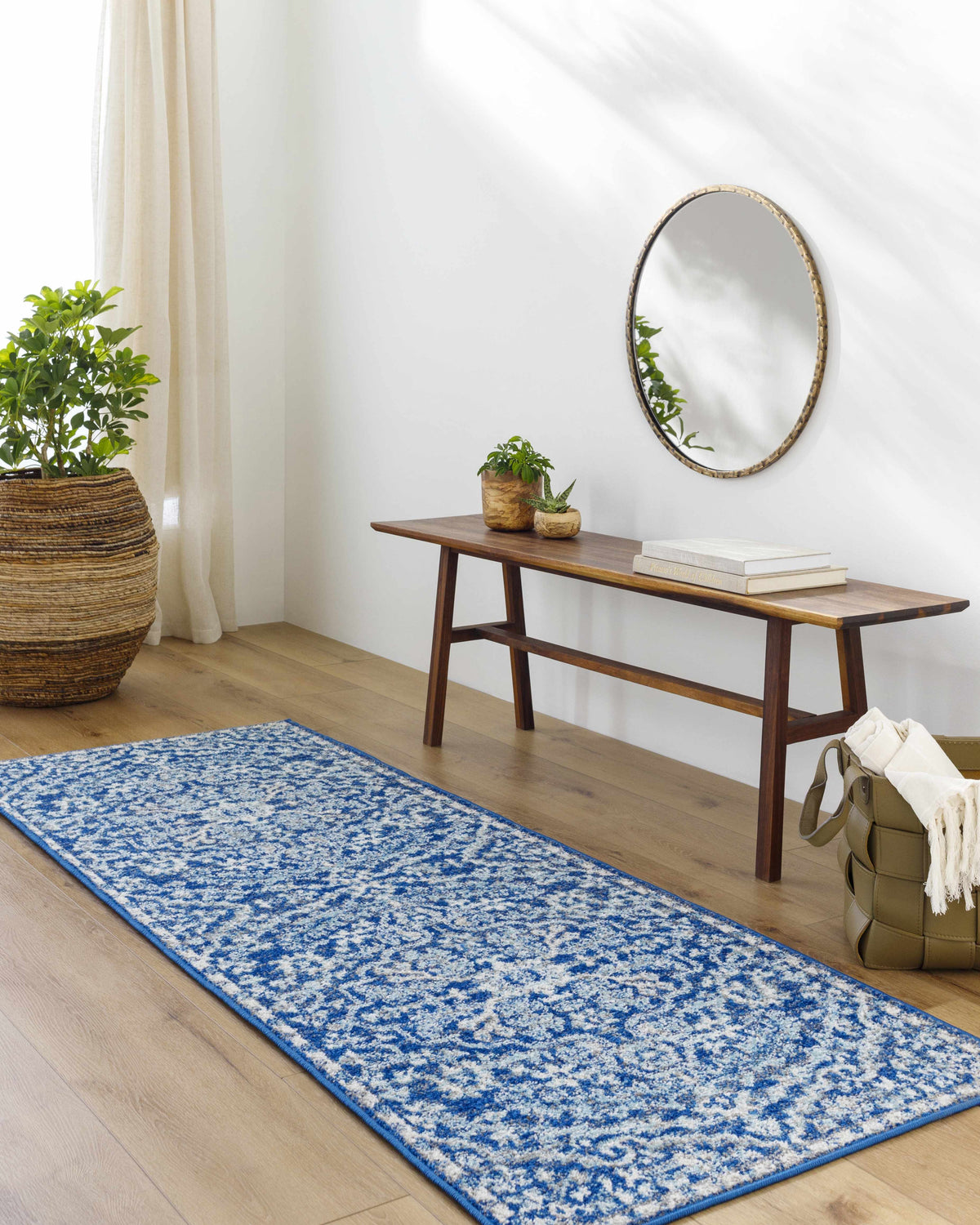 Hauteloom Grenora GREN Teal Machine Made Polypropylene Rug