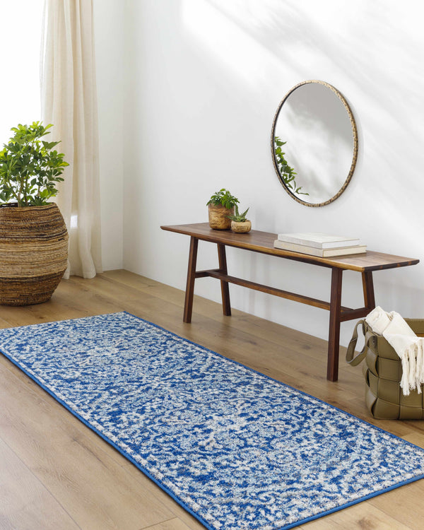 Hauteloom Grenora GREN Teal Machine Made Polypropylene Rug