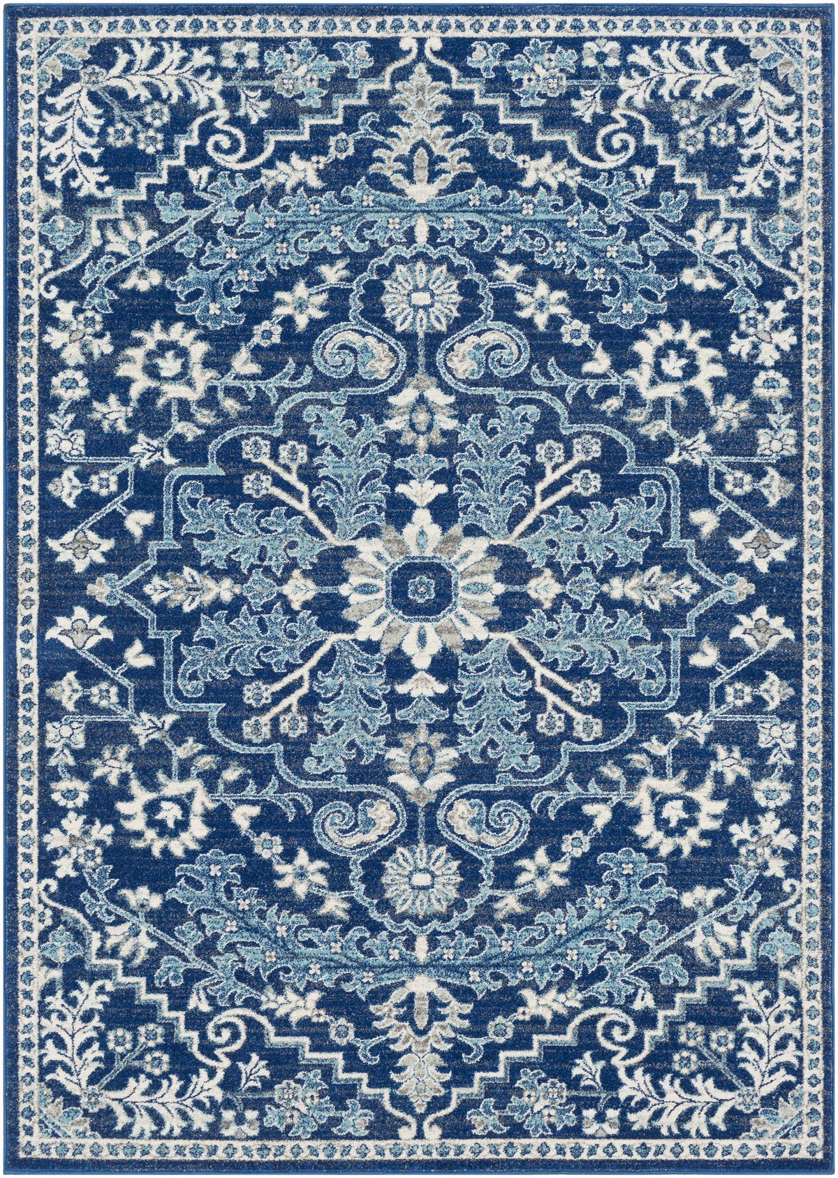 Hauteloom Grenora GREN Teal Machine Made Polypropylene Rug