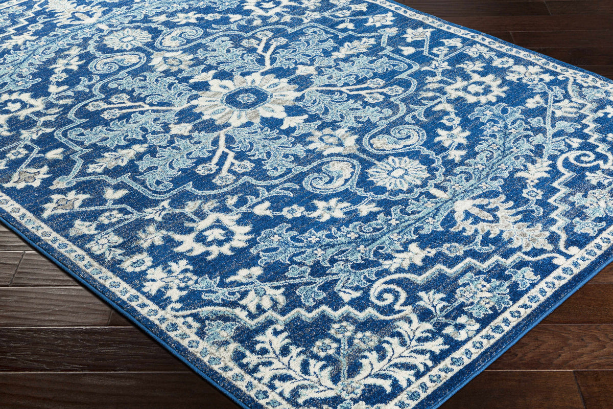 Hauteloom Grenora GREN Teal Machine Made Polypropylene Rug