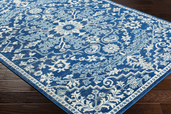 Hauteloom Grenora GREN Teal Machine Made Polypropylene Rug