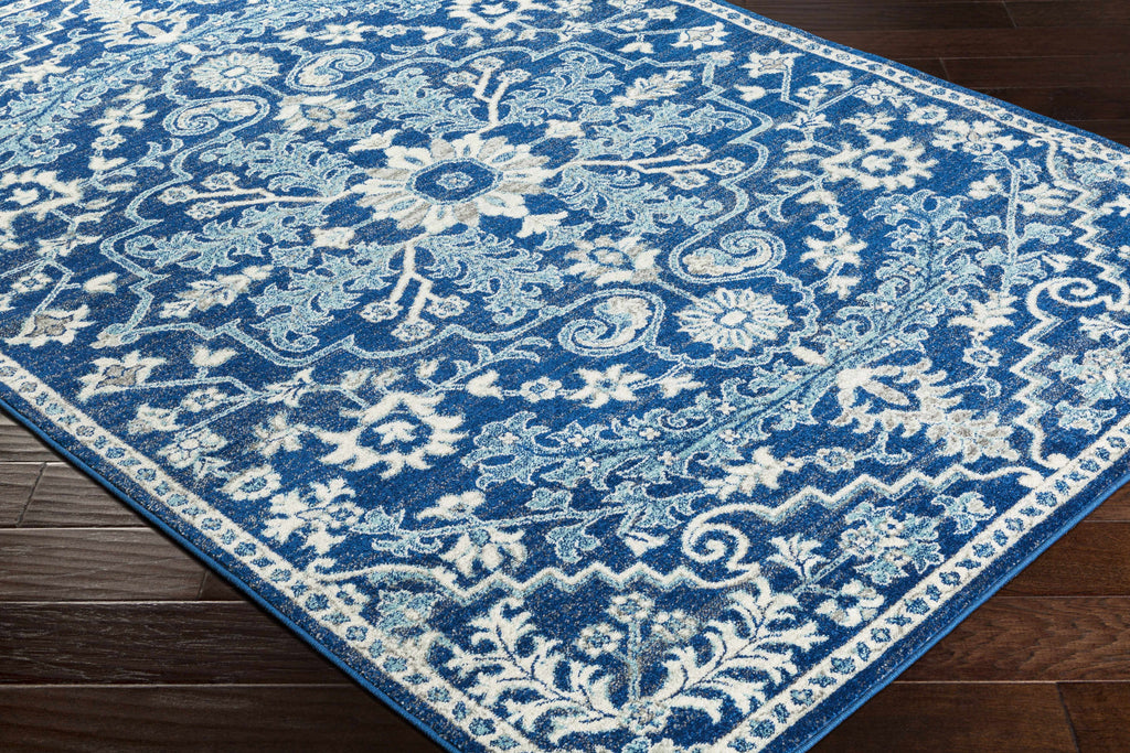 Hauteloom Grenora GREN Teal Machine Made Polypropylene Rug