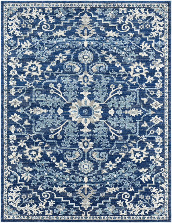 Hauteloom Grenora GREN Teal Machine Made Polypropylene Rug