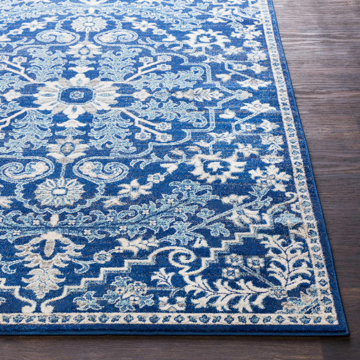 Hauteloom Grenora GREN Teal Machine Made Polypropylene Rug