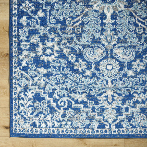 Hauteloom Grenora GREN Teal Machine Made Polypropylene Rug