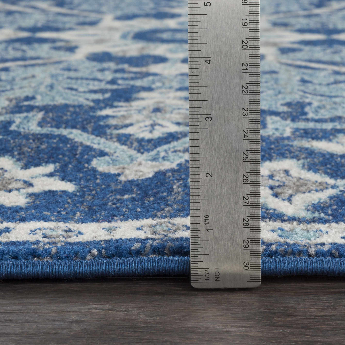 Hauteloom Grenora GREN Teal Machine Made Polypropylene Rug