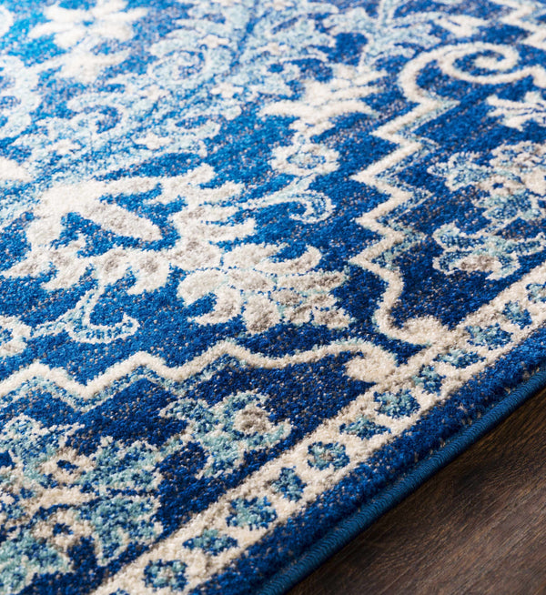 Hauteloom Grenora GREN Teal Machine Made Polypropylene Rug