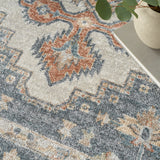 nourison astra machine washable asw11 grey gold rug