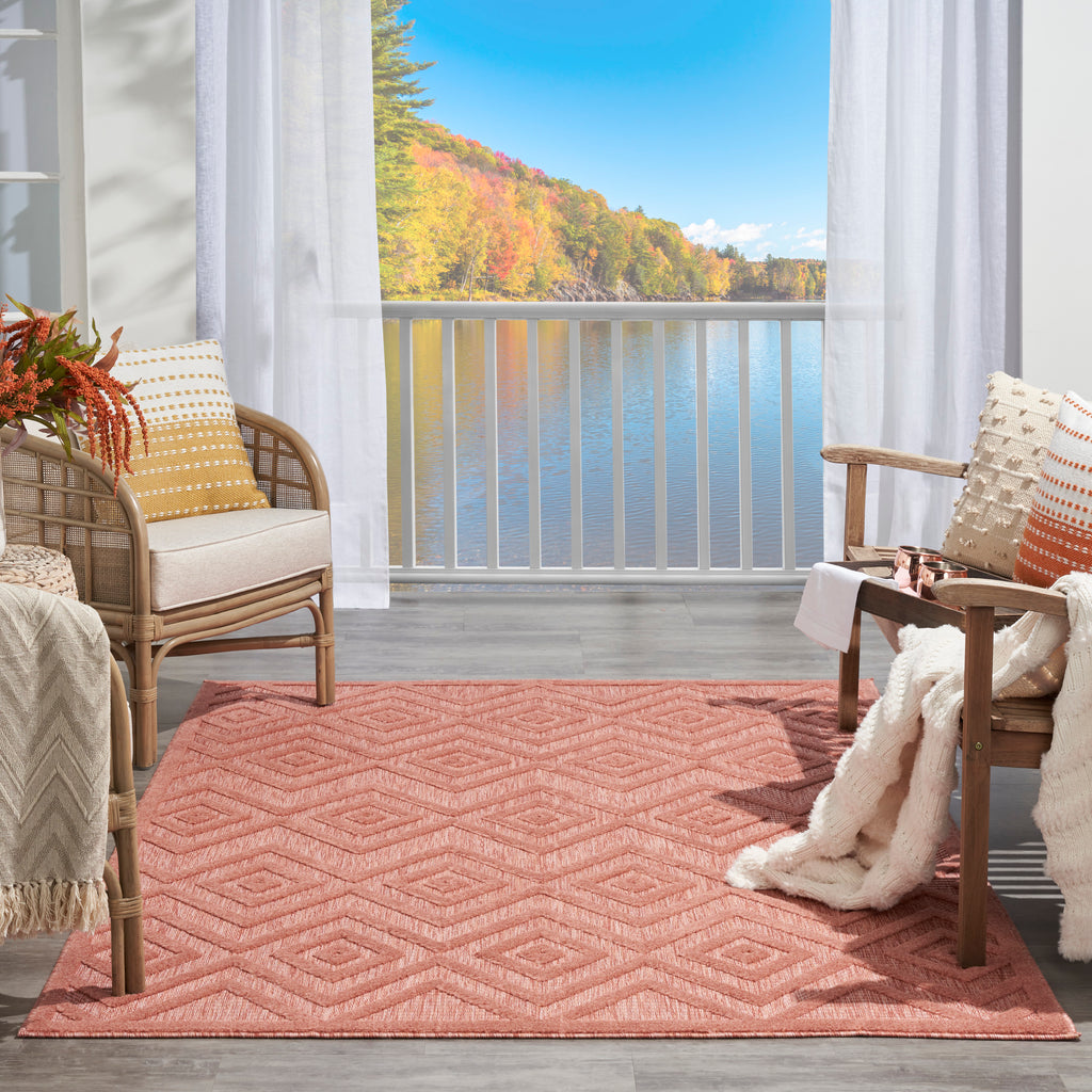 nourison versatile nrv01 coral orange rug