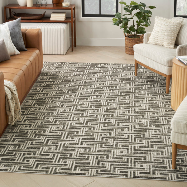 nourison serenity home srh04 grey ivory rug