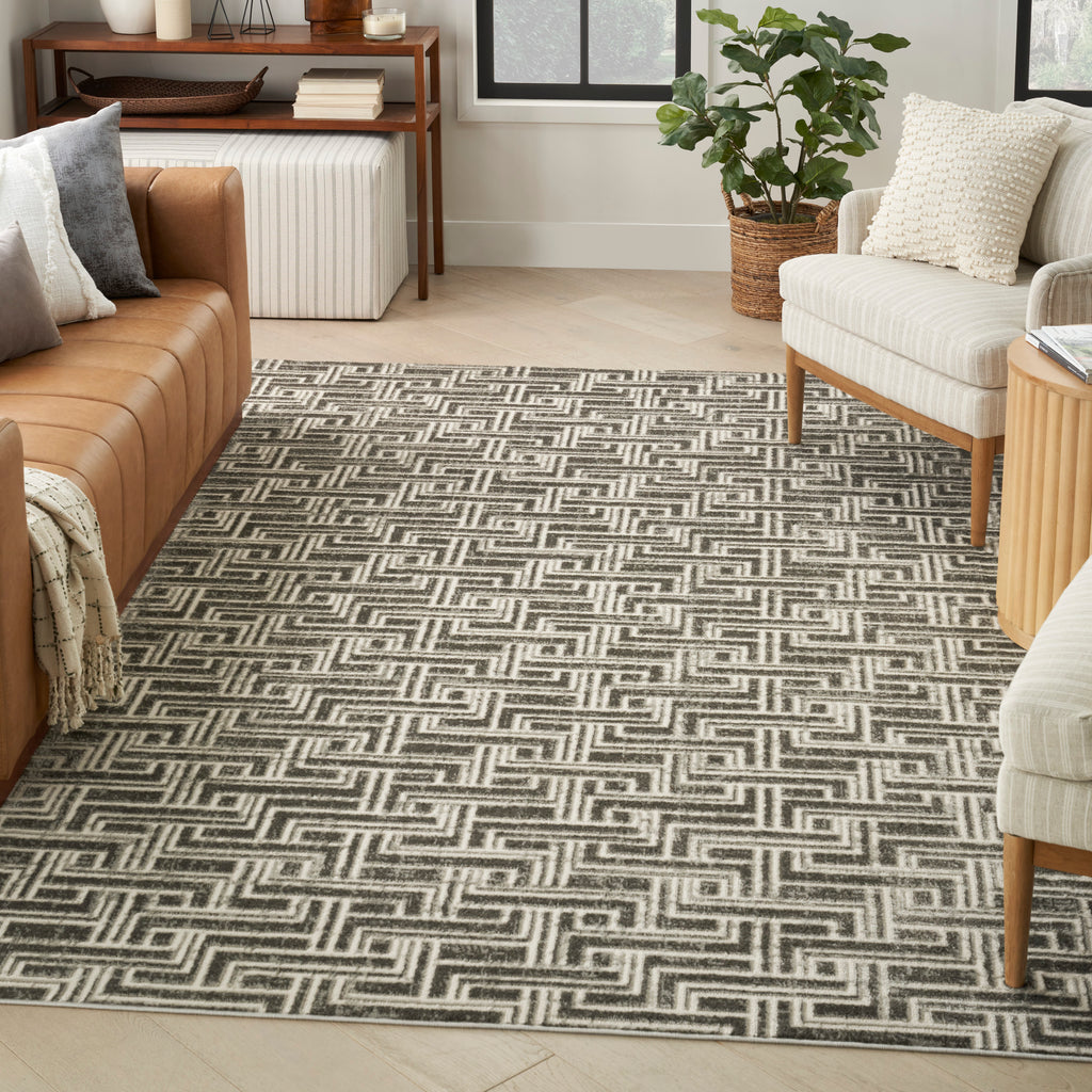 nourison serenity home srh04 grey ivory rug