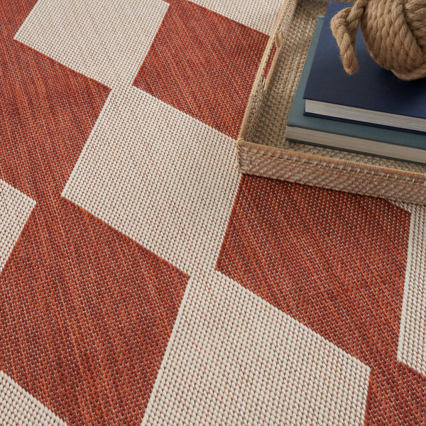 nourison positano pos04 terracotta rug