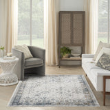 nourison astra machine washable asw16 ivory blue rug