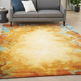 nourison prismatic prs29 gold multicolor rug