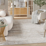 nourison glitz glz10 cream grey rug
