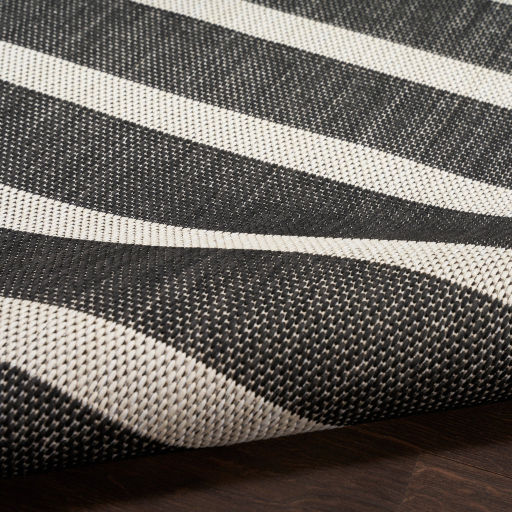 nourison positano pos03 black ivory rug