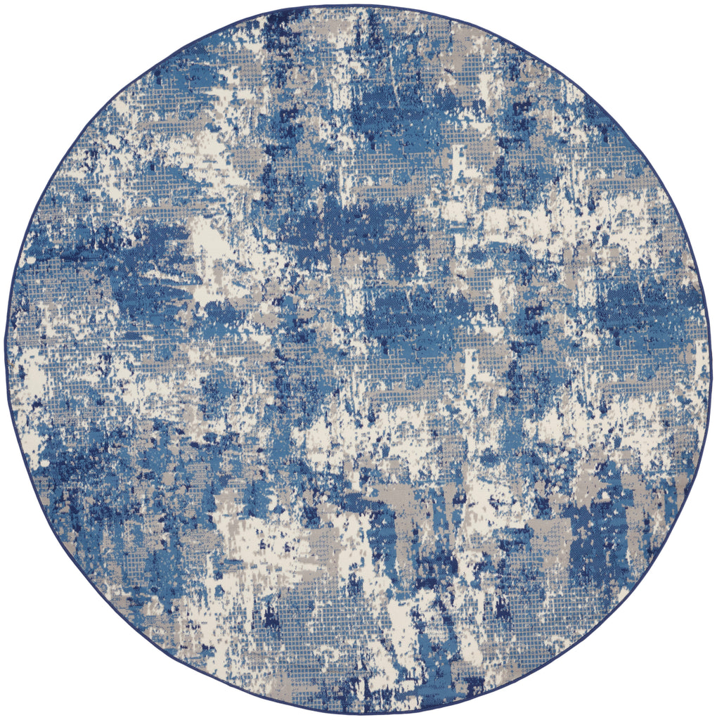 nourison grafix grf38 navy blue rug