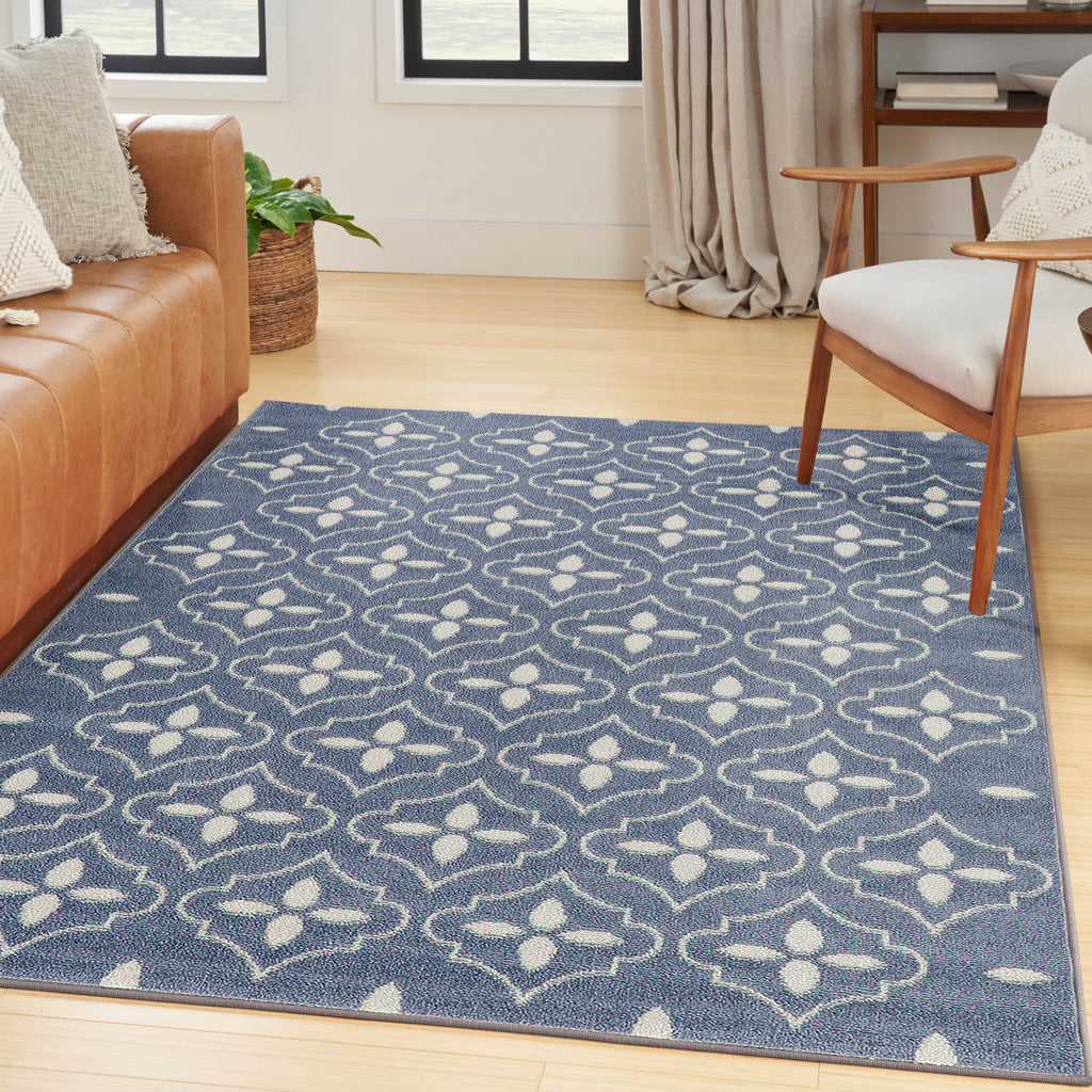 nourison nourison essentials nre04 blue ivory rug