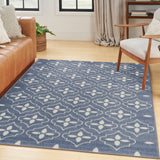 nourison nourison essentials nre04 blue ivory rug