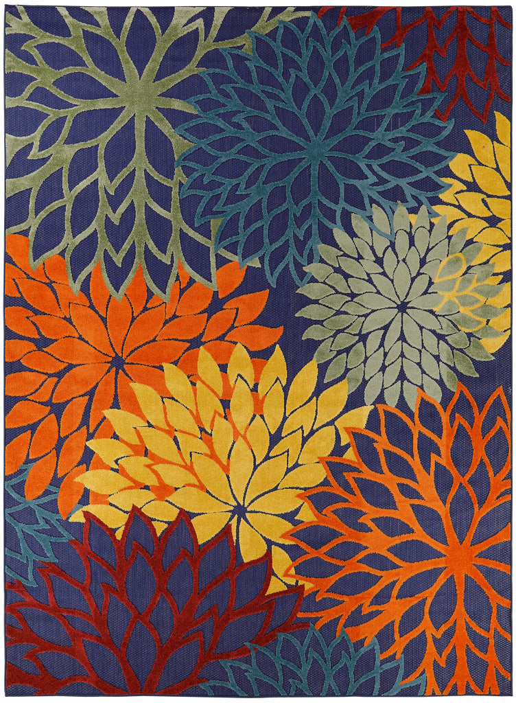 nourison aloha alh05 navy multicolor rug