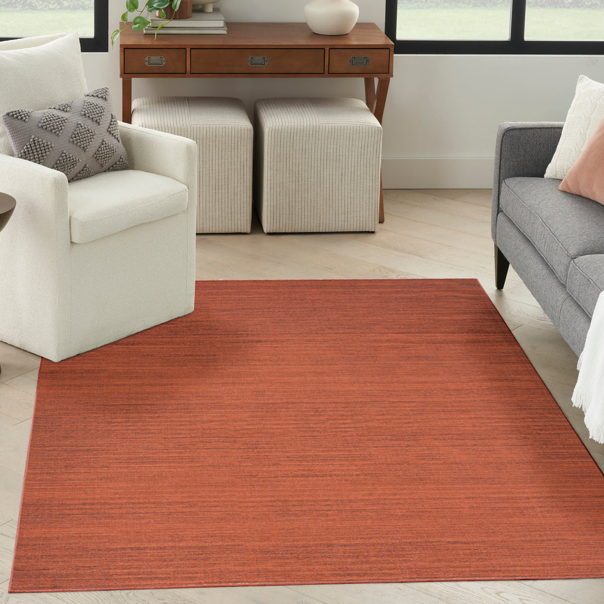 nourison washable essentials wae01 brick rug