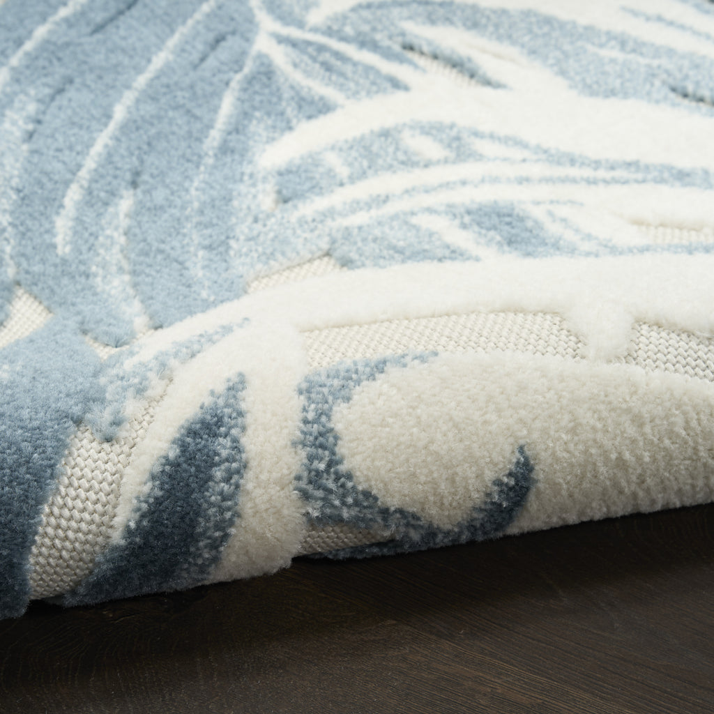 nourison aloha alh43 ivory blue rug