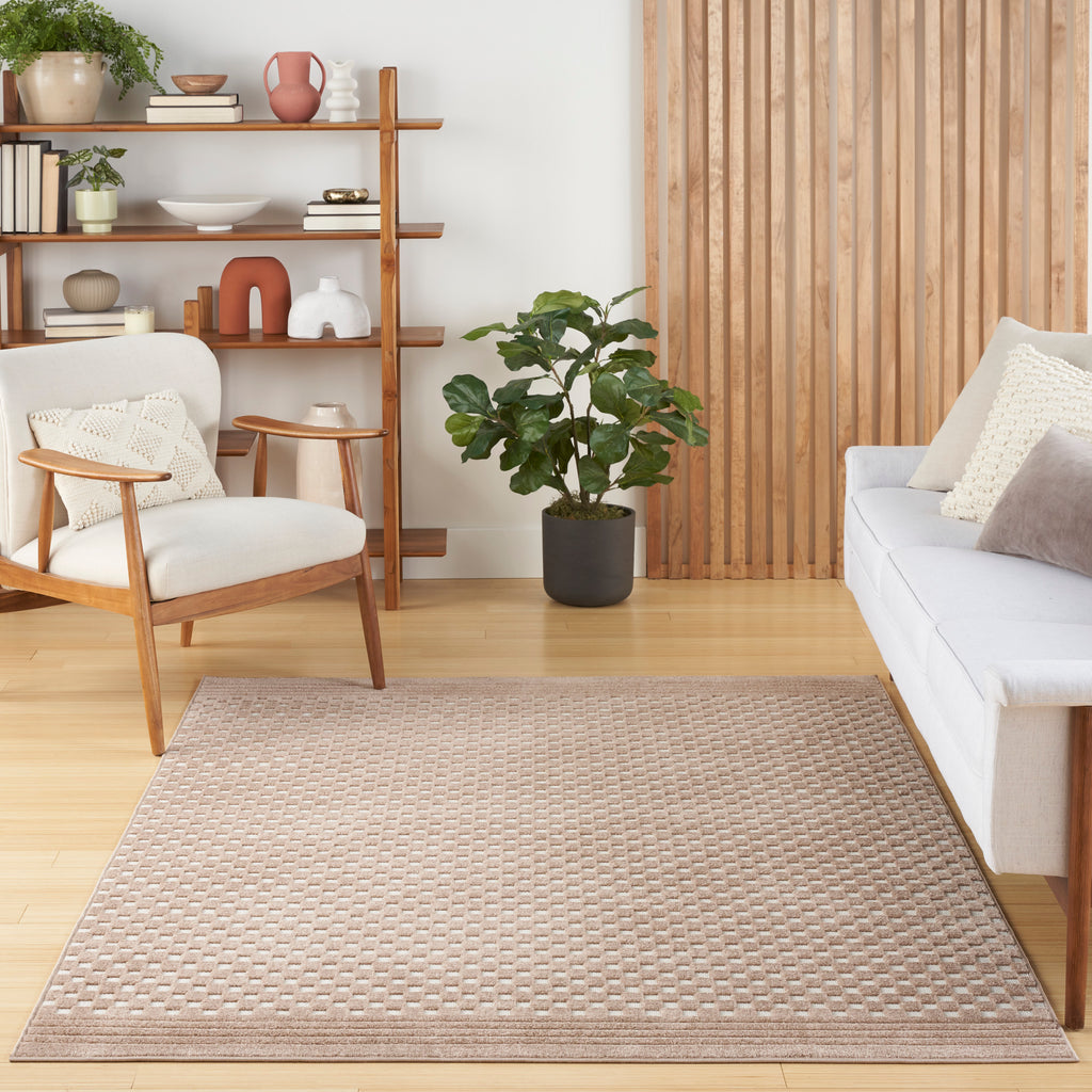 nourison care free caf02 brown rug