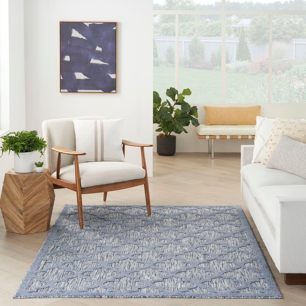 nourison easy care nes01 denim blue rug