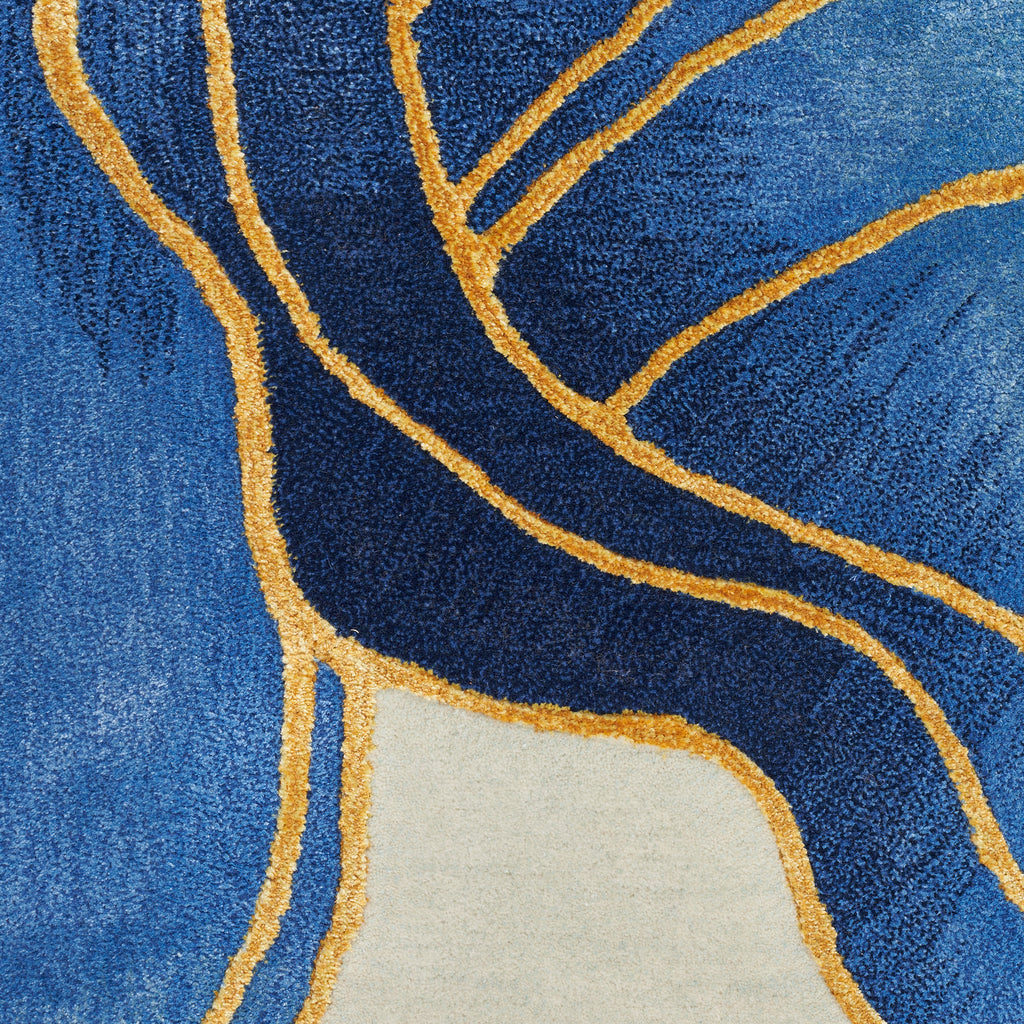 nourison prismatic prs32 blue gold rug