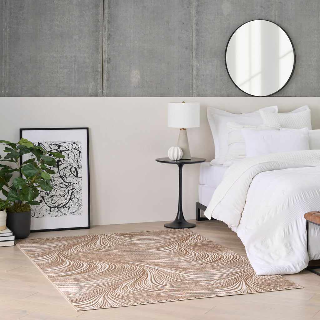 nourison central park west cep02 beige brown rug