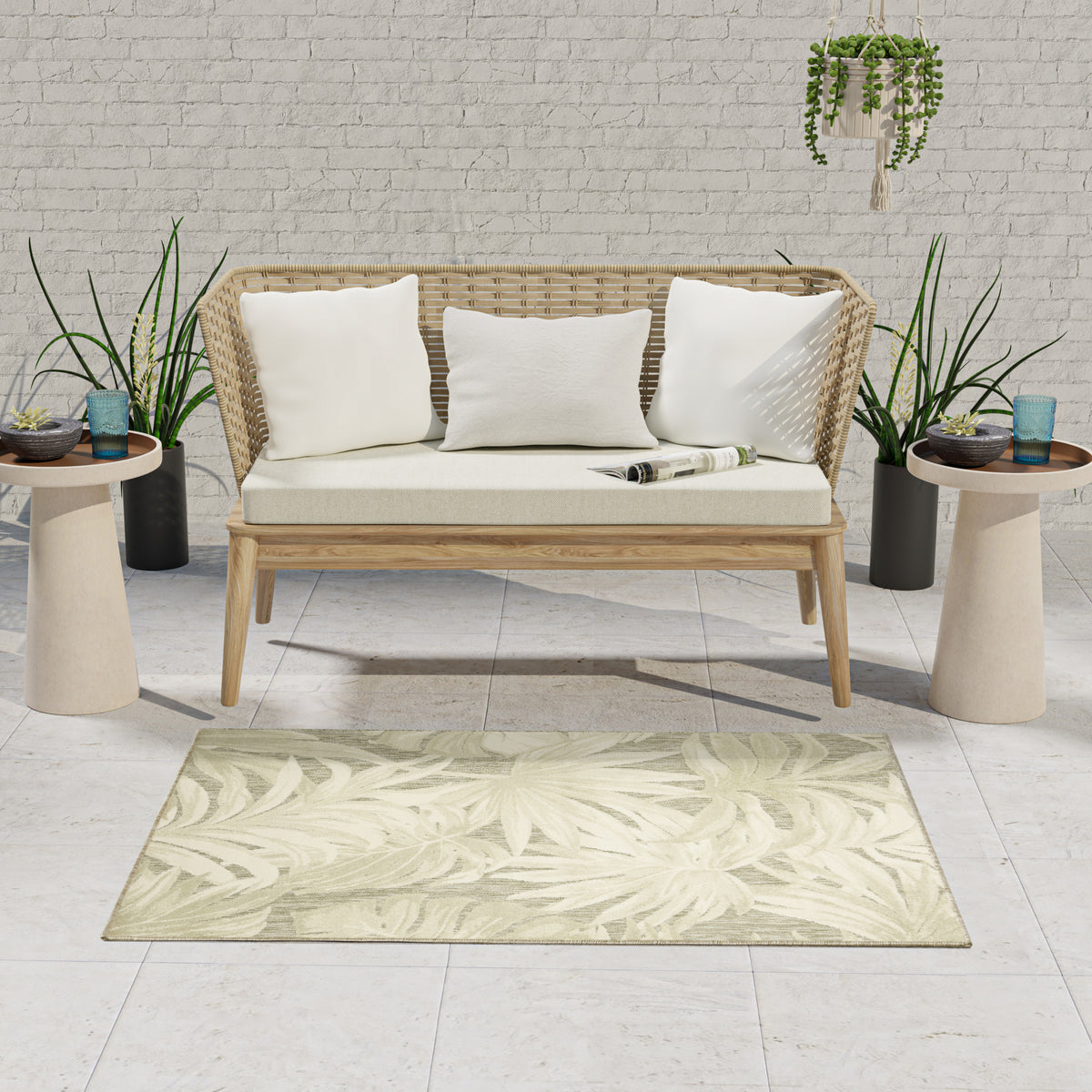 nourison aloha alh43 ivory sage rug