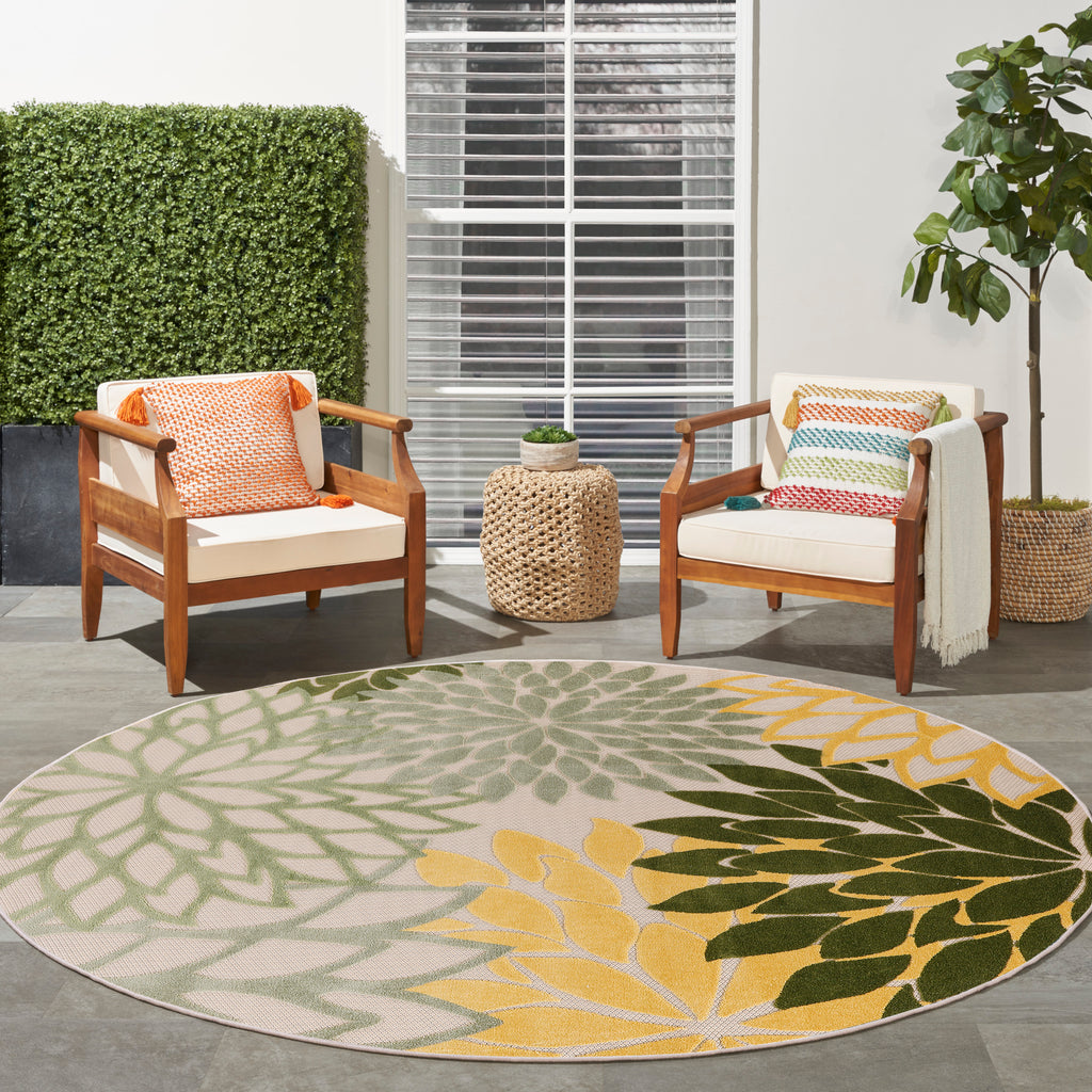 nourison aloha alh05 green multicolor rug