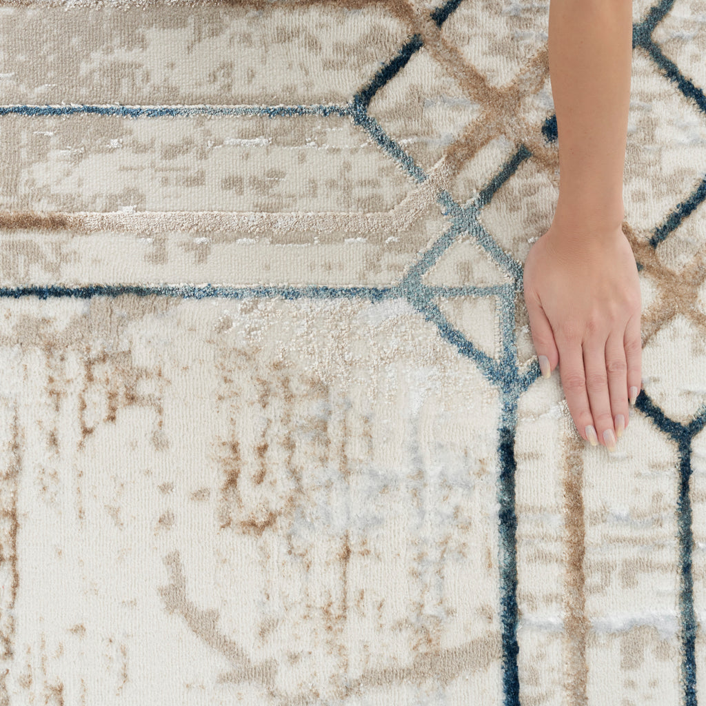 nourison glitz glz03 ivory taupe rug