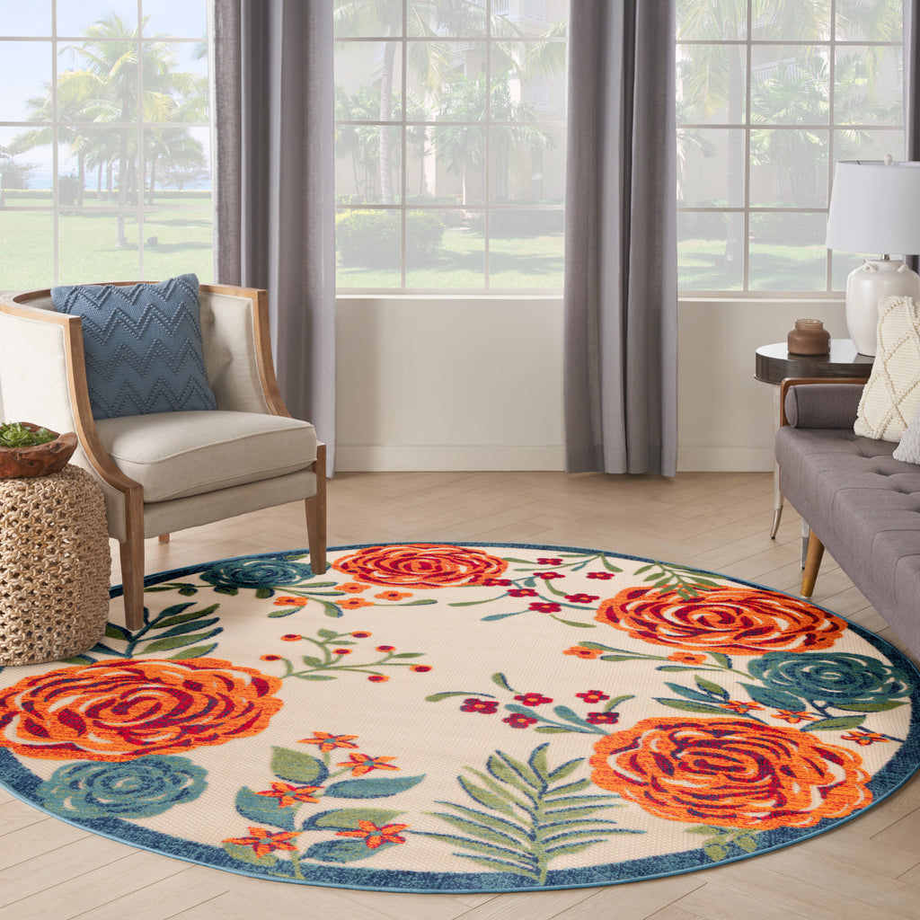 nourison aloha alh32 ivory multicolor rug