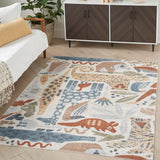 nourison astra machine washable asw01 ivory rug