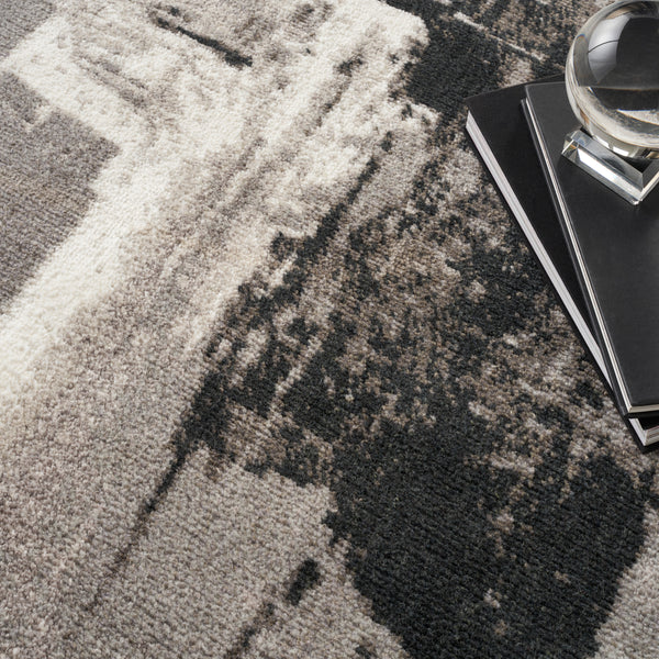 nourison twilight twi30 grey ivory black rug