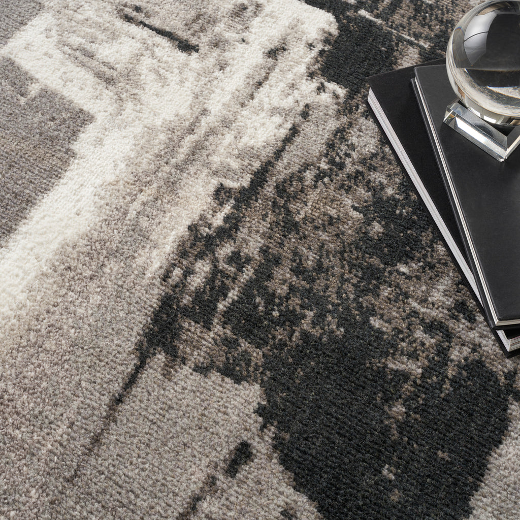 nourison twilight twi30 grey ivory black rug
