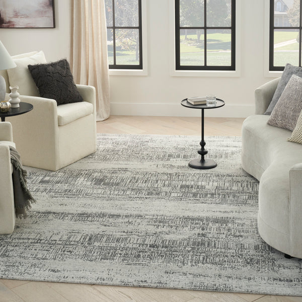 nourison harmony hay01 ivory charcoal rug