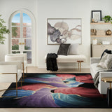 nourison prismatic prs34 black rug