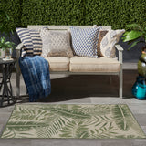 nourison garden oasis goa02 ivory green rug