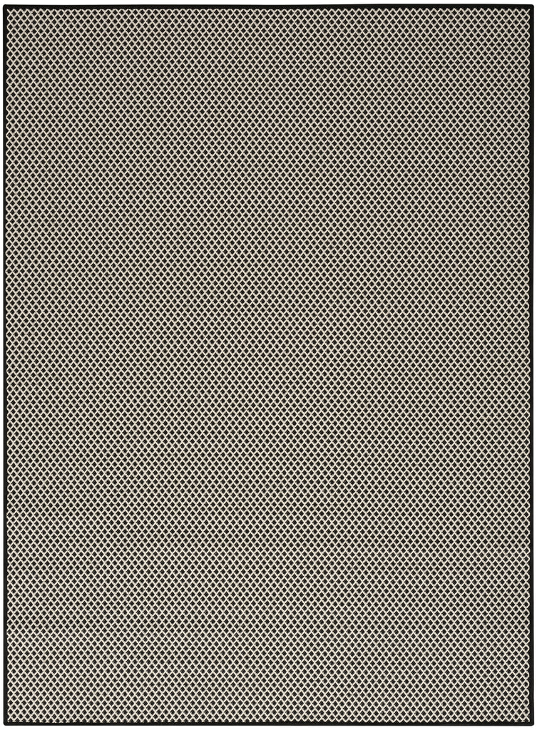 nourison courtyard cou01 black white rug
